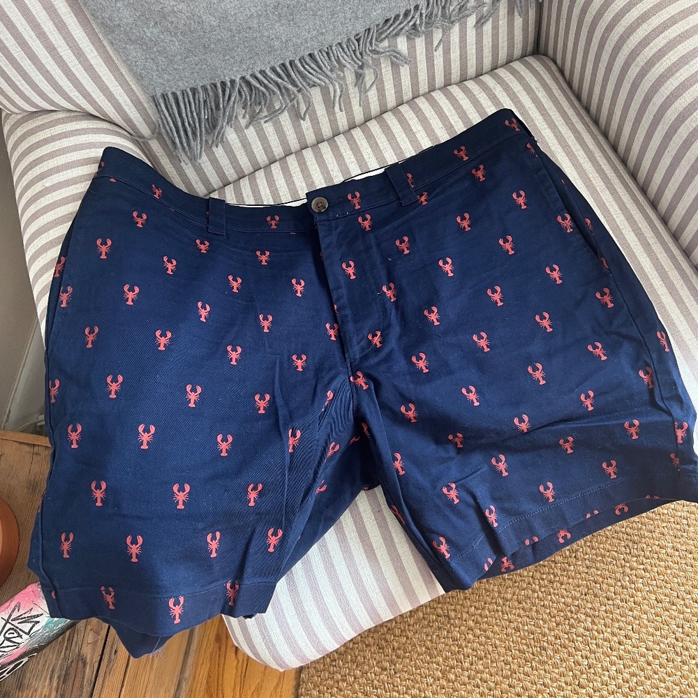 J Crew Cotton Lobster Print Shorts